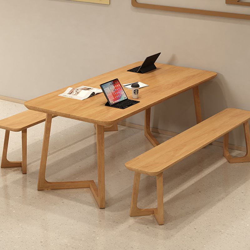 Trendy No Seating Eased Edge Assembly Required Solid Wood Rectangle