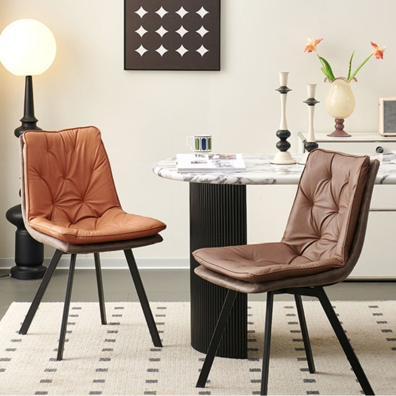 Dinette Button-tufted Side Chair with Foot Pads