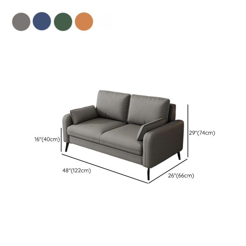 Tear Resistant Loveseat in Gray/Navy Blue/Amber Color with Arm