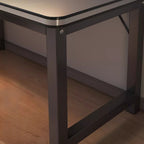 Minimalist L-Shape Desk with Odor Resistant H-Shape Base, Independent Structure, Wire Management, and Engineered Wood Top