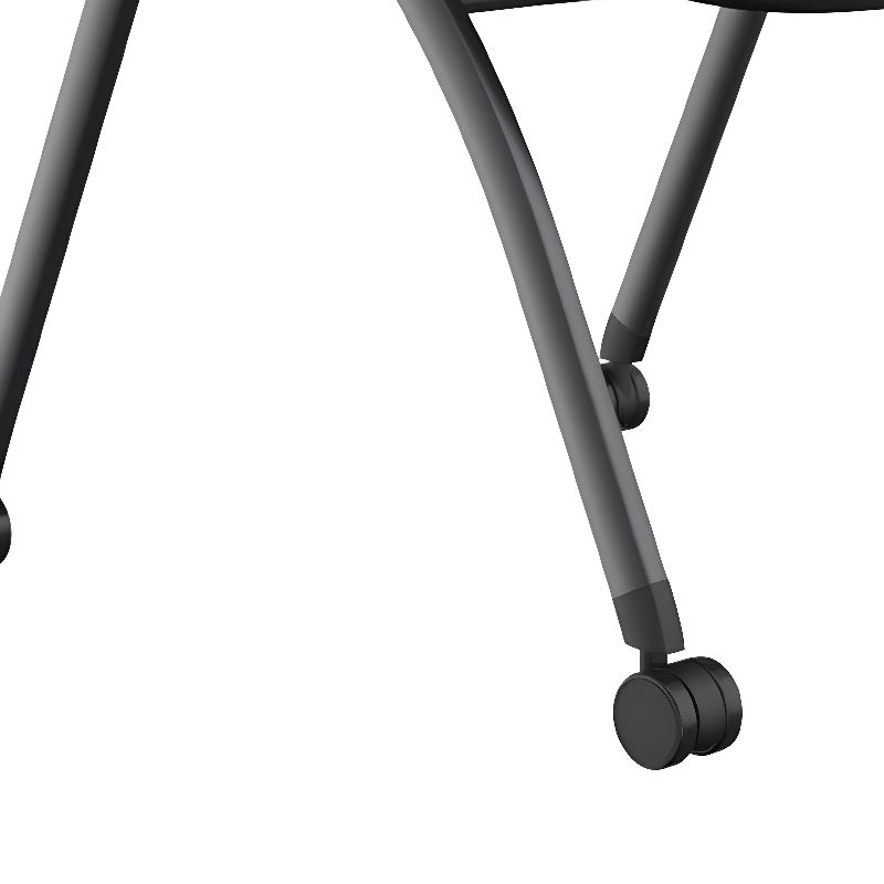 Minimalist Fixed Metal Gliding Side Chair/Multipurpose Chair With Arms Adapted for Tile Flooring