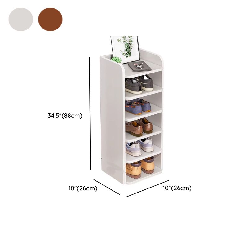 Composite Wood Square Shoe Storage with Capacity for 1-10 Pairs in Drawing Room, Includes Individual Shoe Cubby Holes and Closed Back
