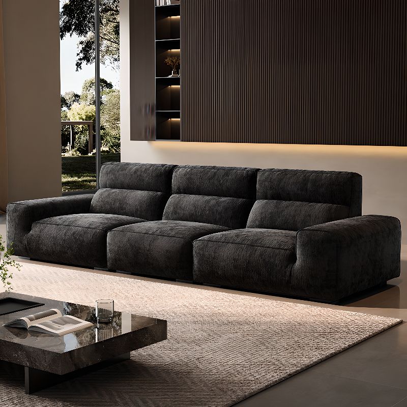 Contemporary Modern Solid Color Water Resistant Standard Sofa with Soft-pile Fabric in Gray for 2 People/for 3/Seats 1