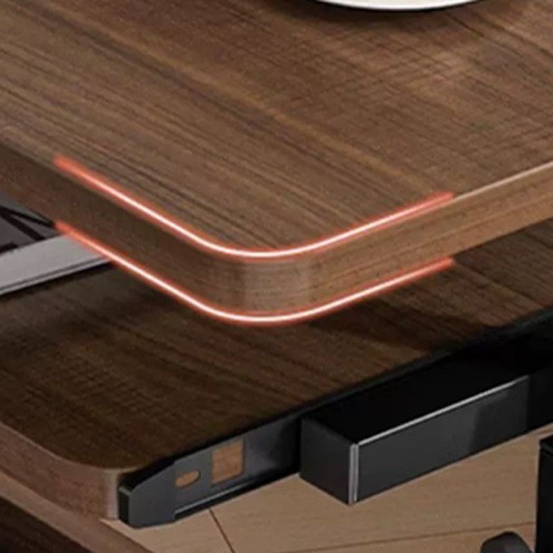 Trendy Engineered Wood Laptop Cart with Flexible Height and Casters