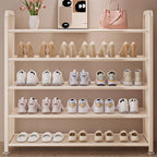 Art Deco/Glam Alloy Rectangle Shoe Rack with 6 Shelves for 11-20 Pairs in Drawing Room