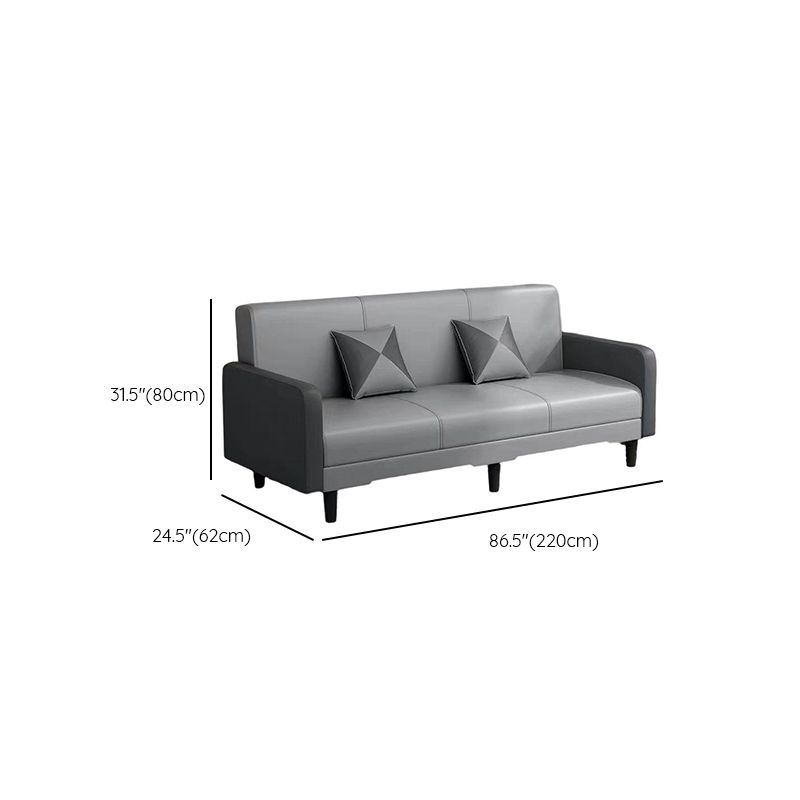 Drawing Room Gray/Light Brown/Off-White Standard Sofa with Armrest