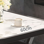 Panel Wood Dining Table with Crossed Legs, No Extra Durability, Foldable Square Top for 2-seater/Seating for 4