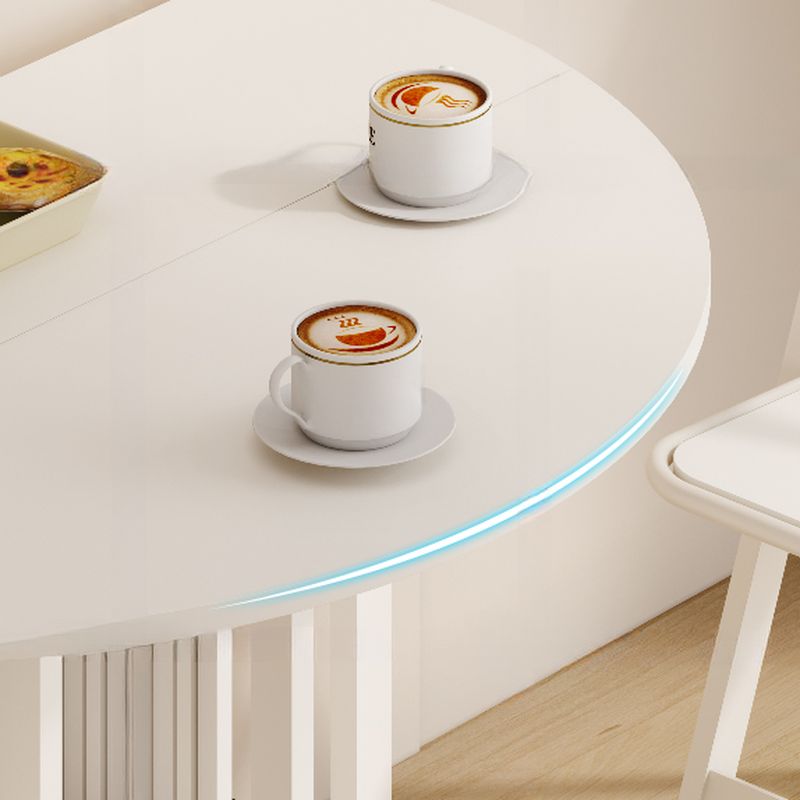 Minimalist Compact Orbicular Folding Banquet Table in Black with Waterproof Manufactured Wood Top