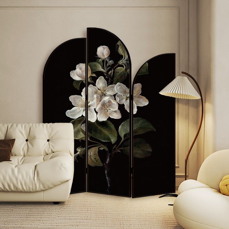Screen Divider Minimalist Opaque Fold-up with Laminate Frame, 3 Panels, Double Sided Print, and Independent Design