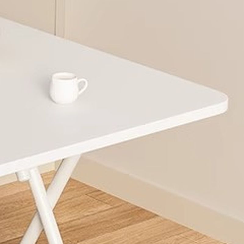 Veneer Dining Table with Crisscross Legs, No Extra Durability, Foldable Square Top for 2 People