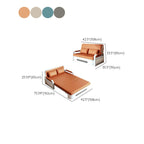 Scratch-immune Futon Day Bed with Pillow Back for 2 People, Receptacle Storage, Square Arm, Pillow, and Full Size Bed