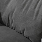 Standard Sofa in Dark Gray/Amber Color/Off-White with 4 Pillows
