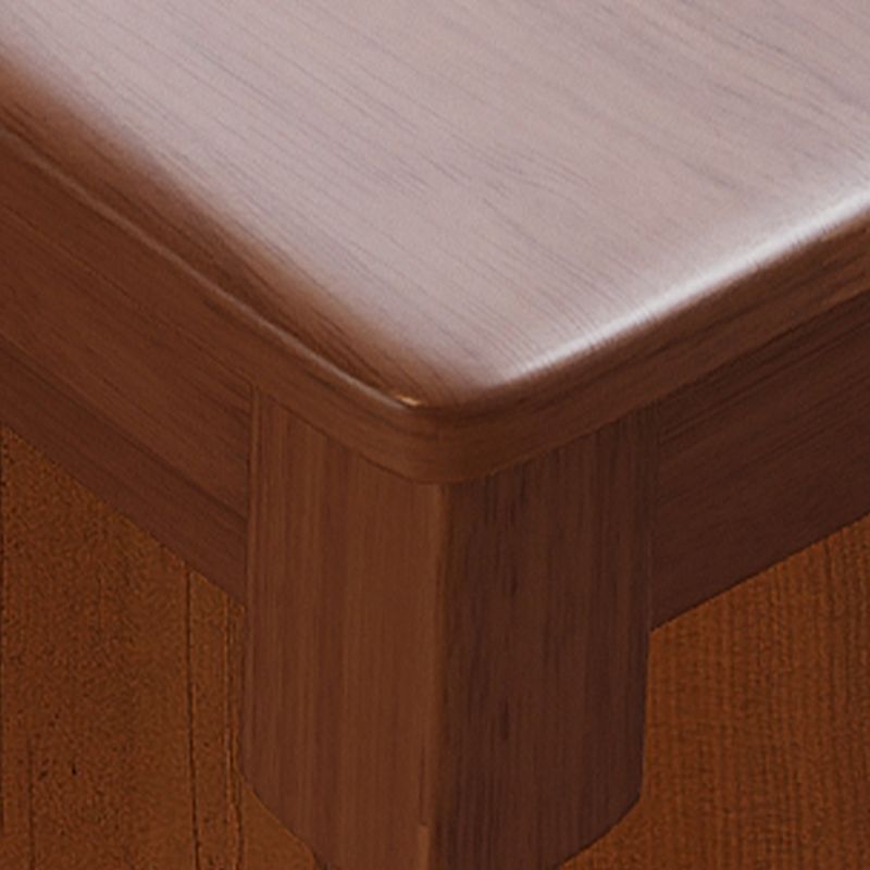 Modern Rectangular Natural Wood Writing Table in Gray/Chalk/Unfinished Color with Drawers