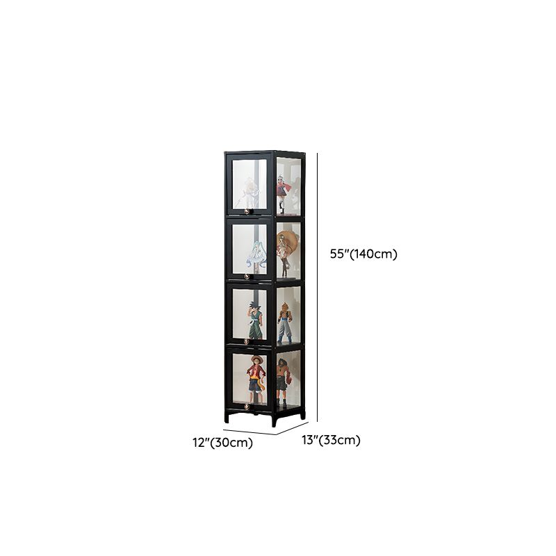Bambusa Flooring Curio Cabinet with Stockroom, 4 Cabinets/3 Cabinets/2 Cabinets, 4 Shelves/3 Shelves/2 Shelves, 4 Doors/3 Doors/2 Doors