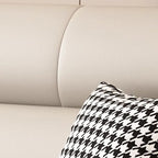 Modish Solid Color Water Resistant Standard Sofa in Off-White, Seats 3/5 Person/4-seater with 3 Pillows