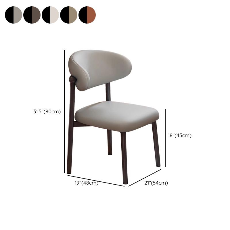 Art Deco Dinette Side Chair with Ventilated Back, Cushion Upholstery, Alloy Legs, and Foot Pads