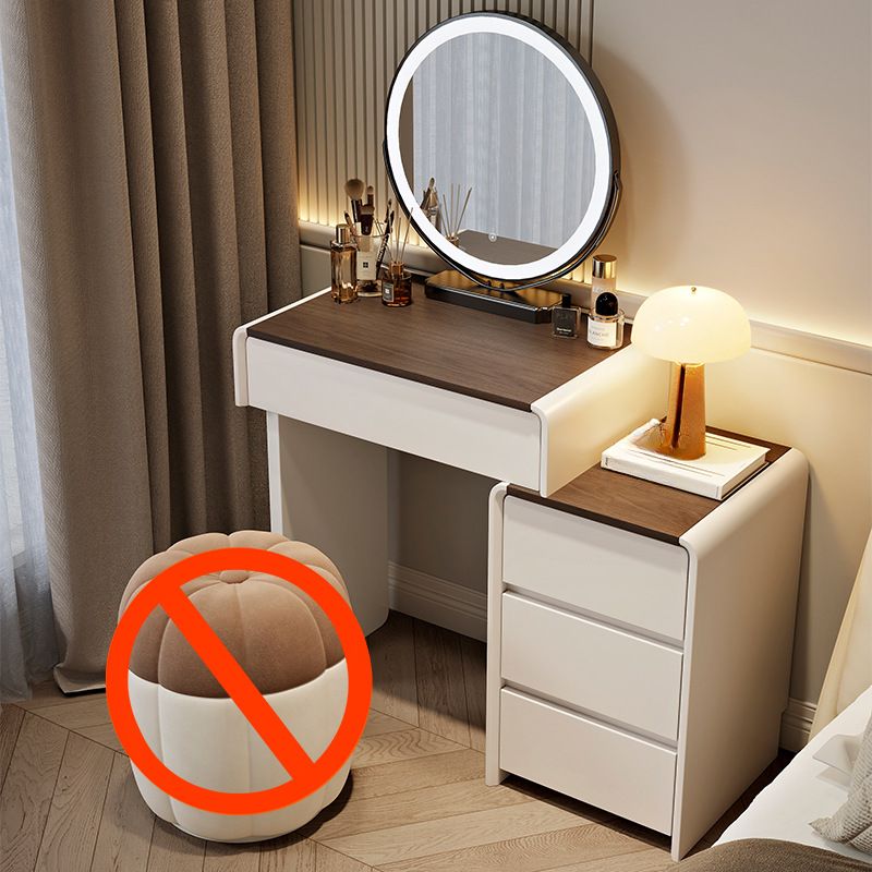 Modish Wood Standard/Small Vanity Set with 5 Drawers and Light Up Mirror