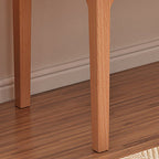 Modern Rectangular Beech Writing Table with Drawers in Unfinished Color