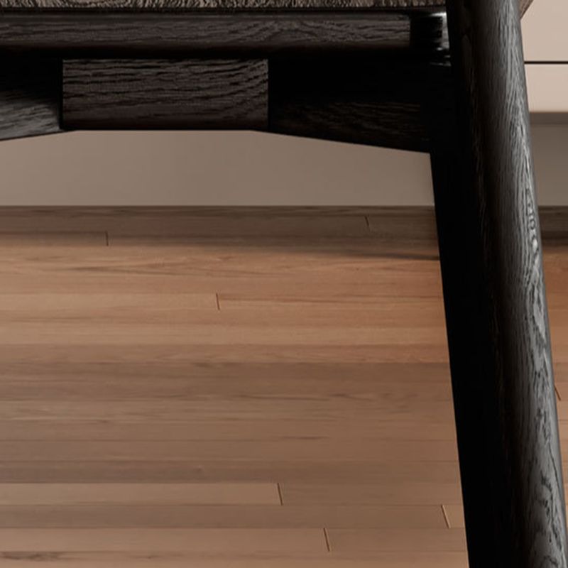 Art Deco Dinette Side Chair with Ventilated Back, Cushion Upholstery, and Natural Wood Legs