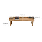 Casual Writing Desk with Easy Assembly, Odor Resistant Sleigh Base, Natural Wood Top, Unattached