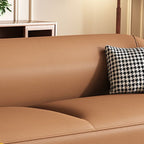 Trendy Solid Color Stain Resistant Loveseat in Emerald Green/Auburn/Beige for 2 People