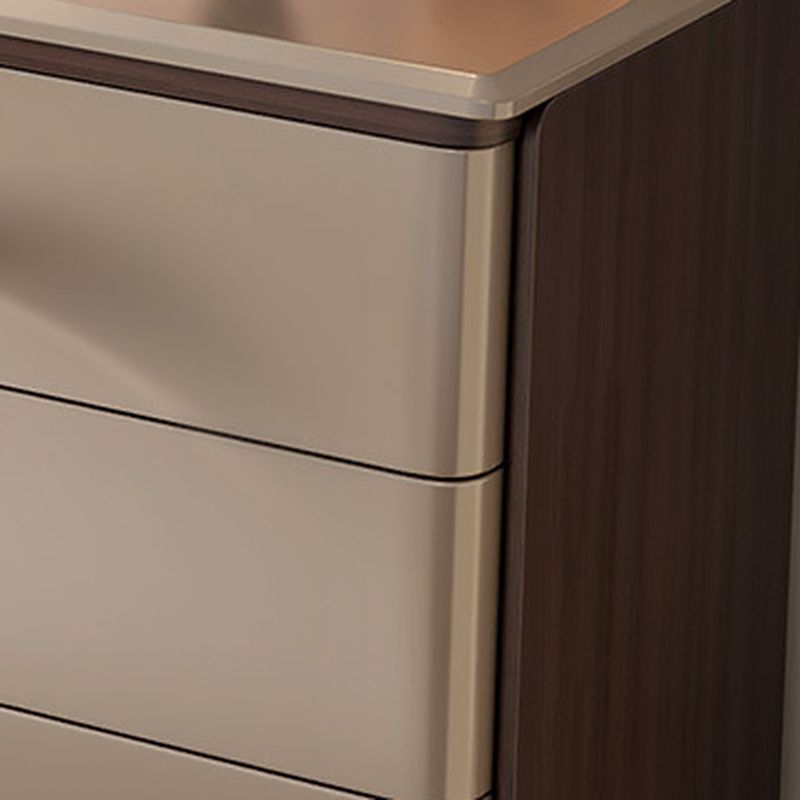 Modish Large Makeup Vanity with Natural Wood Table Top and 8/5 Drawers