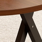 Scratch-proof Veneer Dining Table with Crossed Legs, Foldable Design, and Seating for 2 to 4
