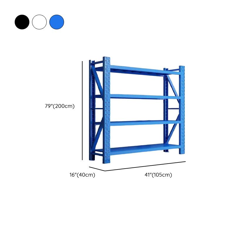 Modern Steel Warehouse Storage Rack with Flexible Shelves, Free Standing for Garage
