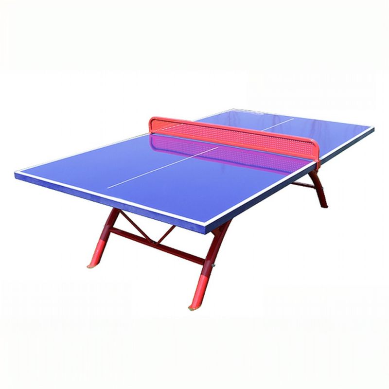 Versatile Ping Pong Table with Synthetic Laminate Top in Ink/Dark Blue/Emerald Green, Includes Paddle for Indoor and Outdoor Use