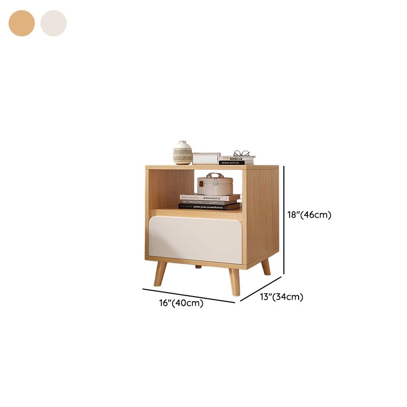 Modish Laminate Nightstand With Drawer Organization