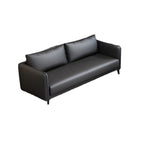 Standard Square Arm Leather Stain Resistant Sofa Couch with Pillows