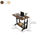 Trendy Manufactured Wood Laptop Cart with Adaptable Height and Casters, Stand Vertical Installation