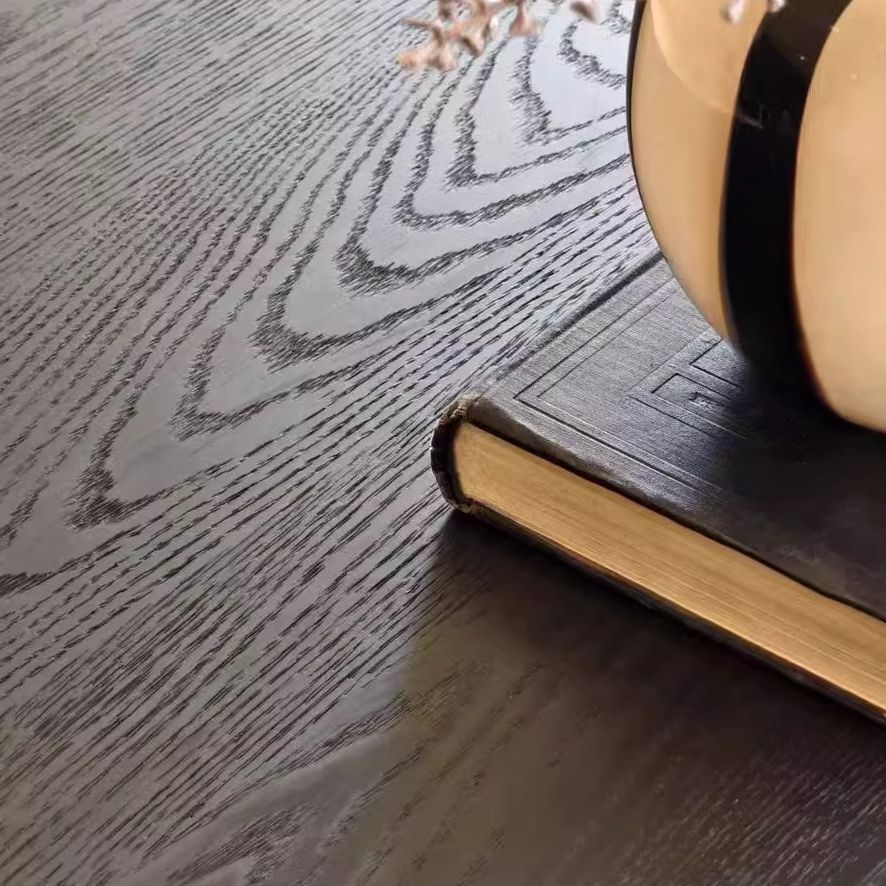 Modish Coal Solid Wood Dining Table with Legs, Fixed Mechanism, Scratch Resistant for 6-person Seat/Seats 4/Seats 10