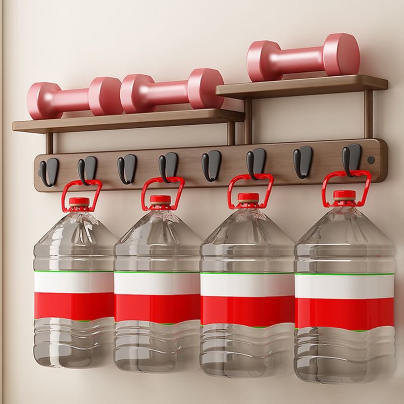 Modern Floating Mount Coat Tree with Repository and 2 Shelves