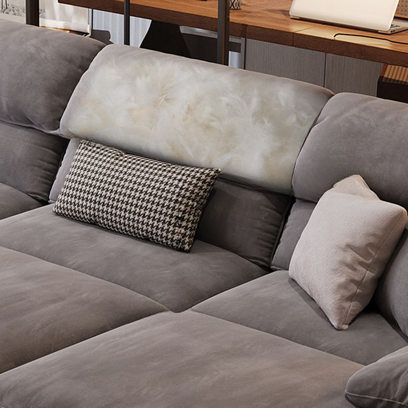 Water Resistant Midnight Black/Ivory/Ecru Solid Color Standard Sofa with 4 Pillows for Seats 2 in a Modern Simple Style