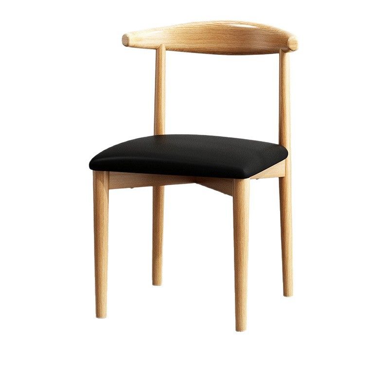 Modish Restaurant Side Chair with Ventilated Back, Upholstered Seat, and Steel Legs