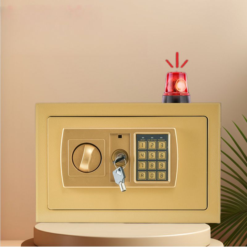 Steel Security Safe with Battery, Pry Resistant Lockable Keys, and Interior Lining