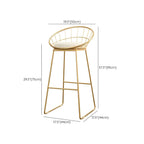 Glam 2-Person Bar Set with Upholstered Gold Chairs, Backrest, and Footrest
