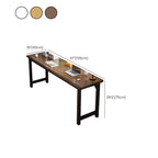 Non-Storage Feature Square 15.7'' Front-to-Back Modern Writing Office Desk Without Color