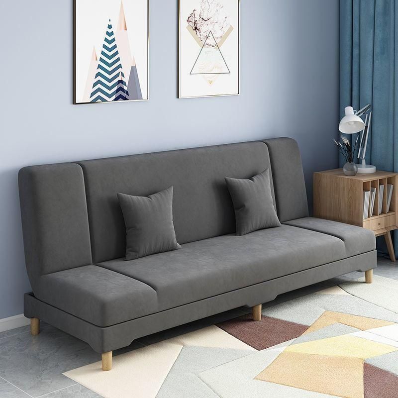 Contemporary Modern Antimicrobial Foldable Cerulean/Dove Grey/Rose Solid Color Sleeper for Seats 3 with 2 Pillows