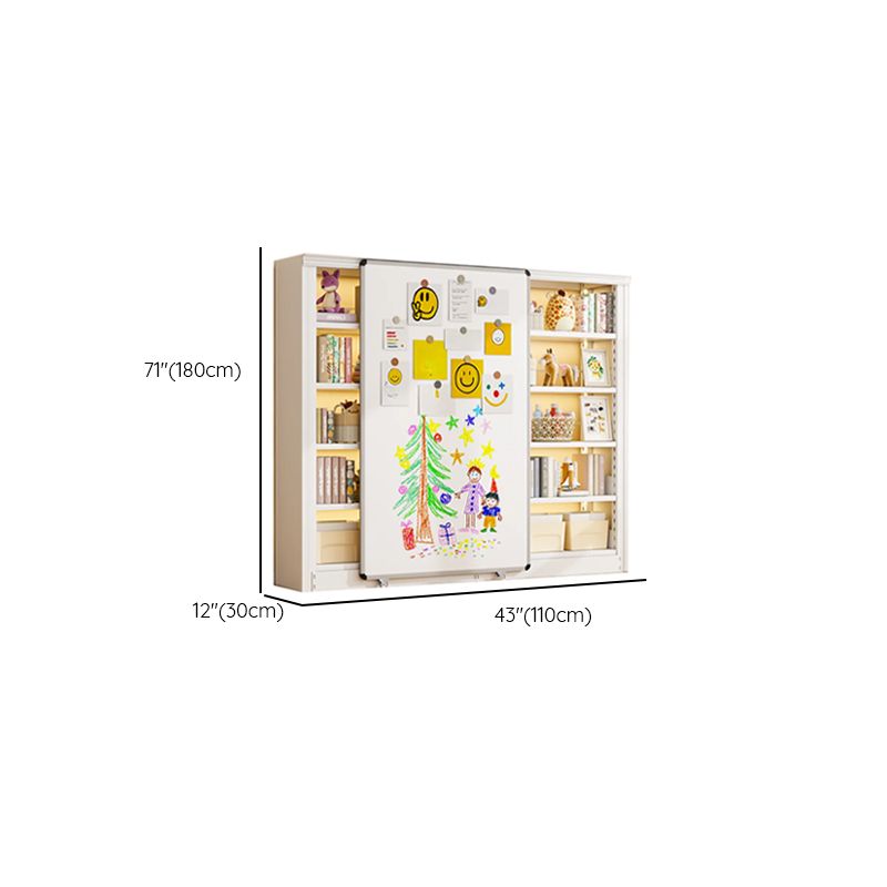 Chalk Book Rack with 6-Shelf/5-Shelf Vertical/Horizontal Alloy Open Back
