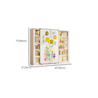 Chalk Book Rack with 6-Shelf/5-Shelf Vertical/Horizontal Alloy Open Back