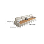 Modish Solid Color Scratch-durable Standard Sofa in Light Yellow with 4/5/3 Pillows, Seats 3/5/4