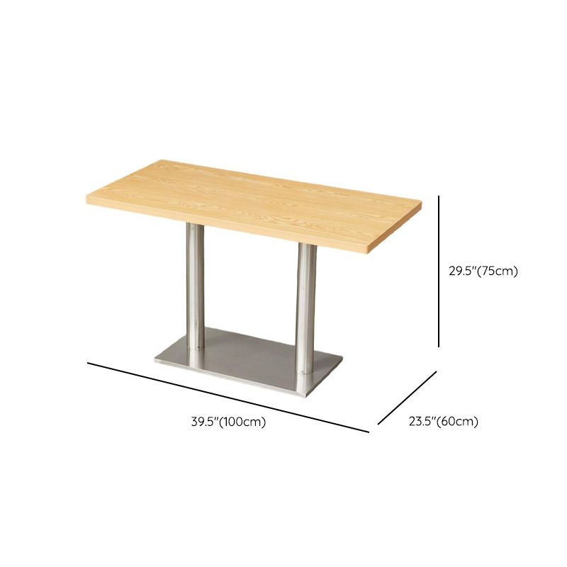 Veneer Dining Table with Pedestal Base, Heatproof, Seating for 4/2-seater/Seats 3