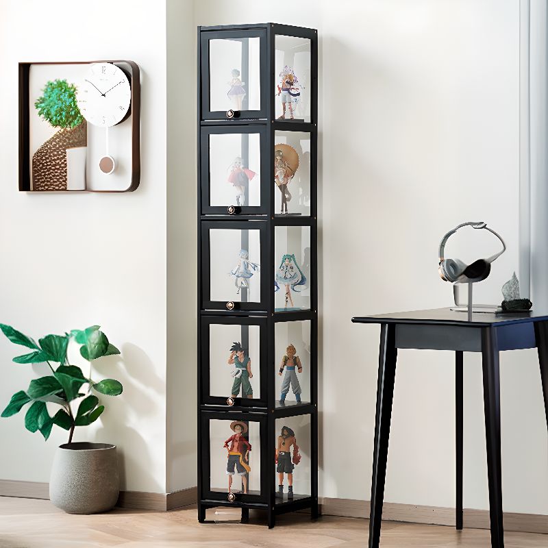 Bambusa Flooring Curio Cabinet with Stockroom, 4 Cabinets/3 Cabinets/2 Cabinets, 4 Shelves/3 Shelves/2 Shelves, 4 Doors/3 Doors/2 Doors