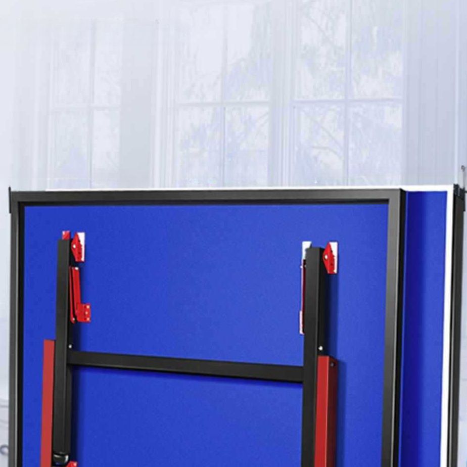 Indoor Ping Pong Table with Dark Blue/Olive Green Synthetic Laminate Top and Included Table Tennis Paddle