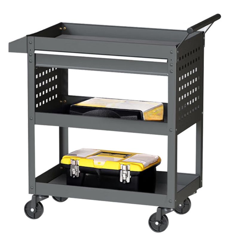 3 Tiers Independent Wheels Steel Rolling Utility Cart, All Ages