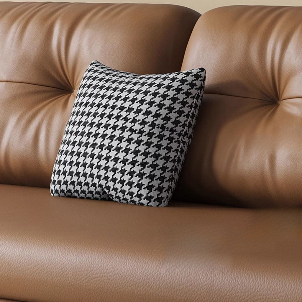 Cocoa Upholstered Futon Sofa Bed with Tufted Back & Repository