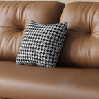 Cocoa Upholstered Futon Sofa Bed with Tufted Back & Repository