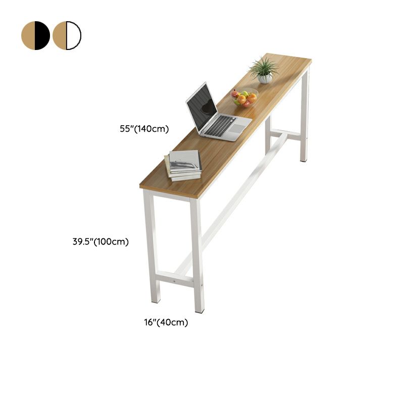 Modern Light Wood Rectangular Bar Set with Trestle Base and Counter Height (100cm)